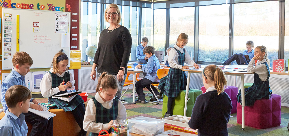 image of teacher and students in class room