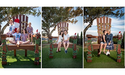 Christmas photos on Giant Chair